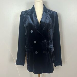Massimo Blue Silk Jacket